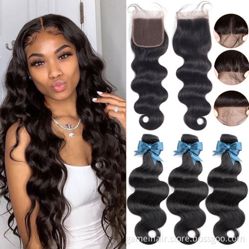 clothing clothes10a grade 40 inch blue band vendors wraps and hangtags satin bags raw 12a hair bundles
